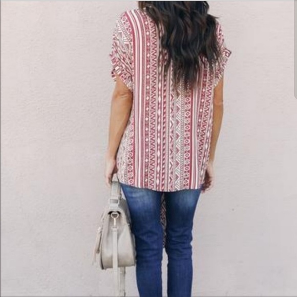 Aztec Print Top - Picture 5 of 7